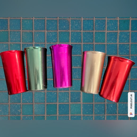 Sunburst | Dining | Rare Set Of 5 Vintage Sunburst Colorful Ounce Anodized Aluminum  Tumblers | Poshmark